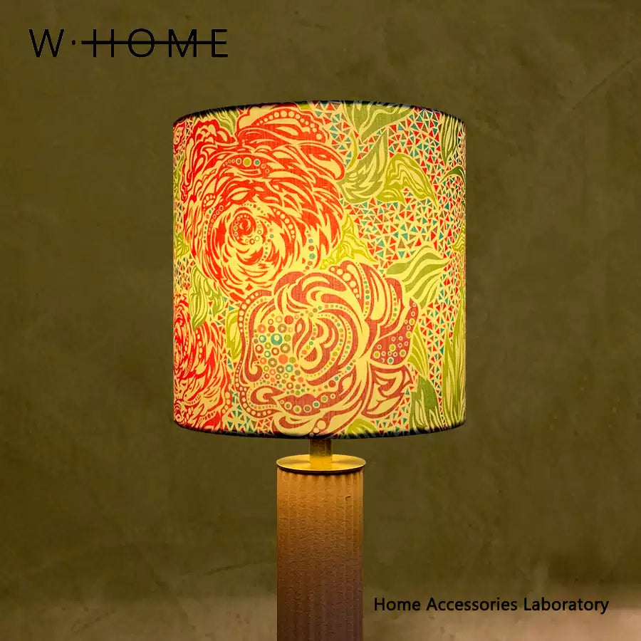 Ruffled Skirt Big Flower Fabric Desk Lamp