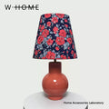 Orange Red Spherical Rose Fabric Table Lamp