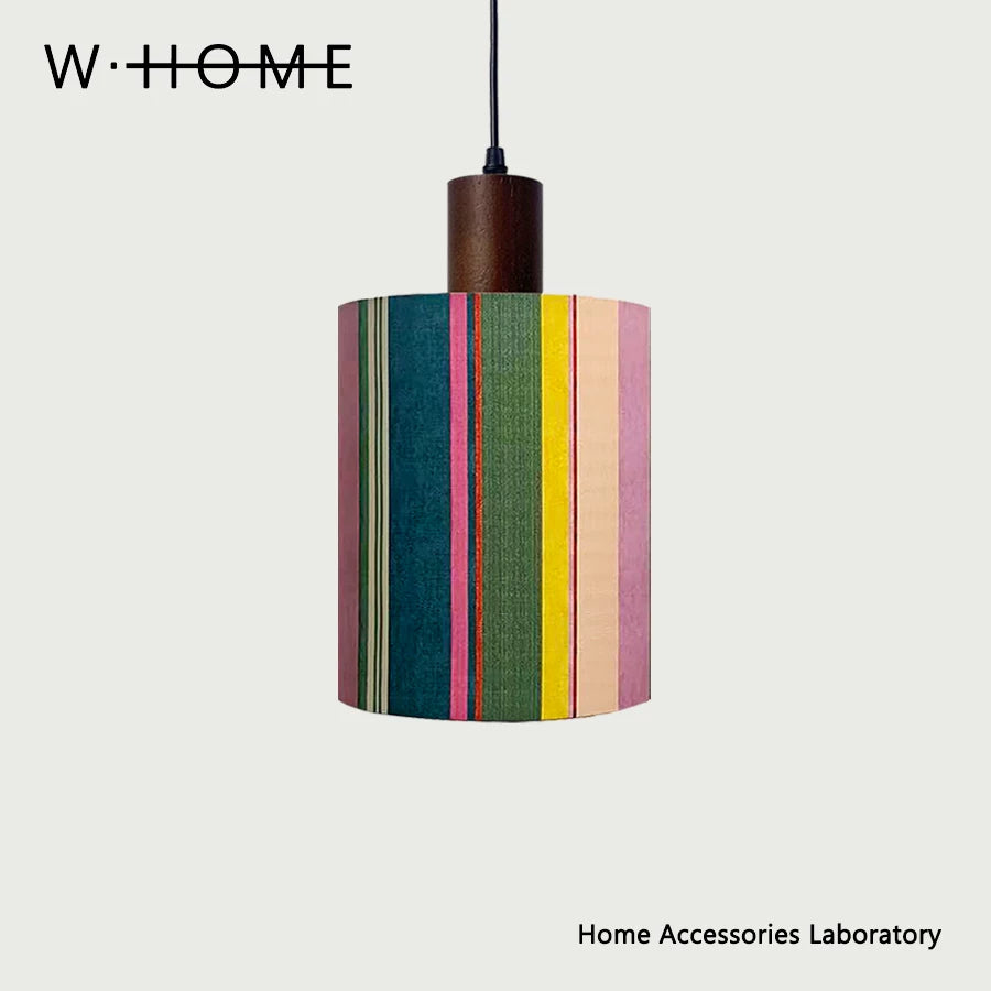 Cylindrical Long Fabric Pendant Light