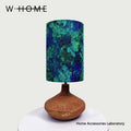 Round Base Blue Fabric Table Lamp