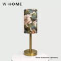 Metal Floral Fabric Table Lamp
