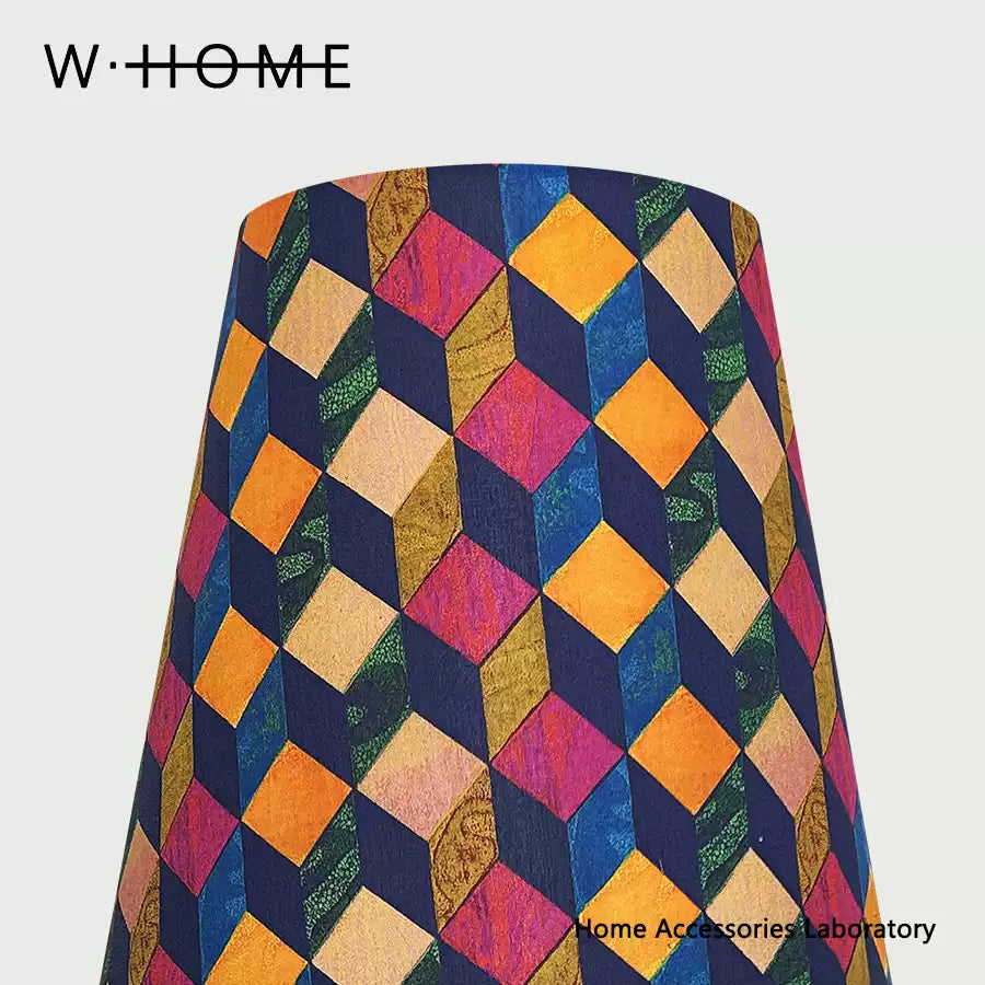 Three Round Black Fabric Table Lamp