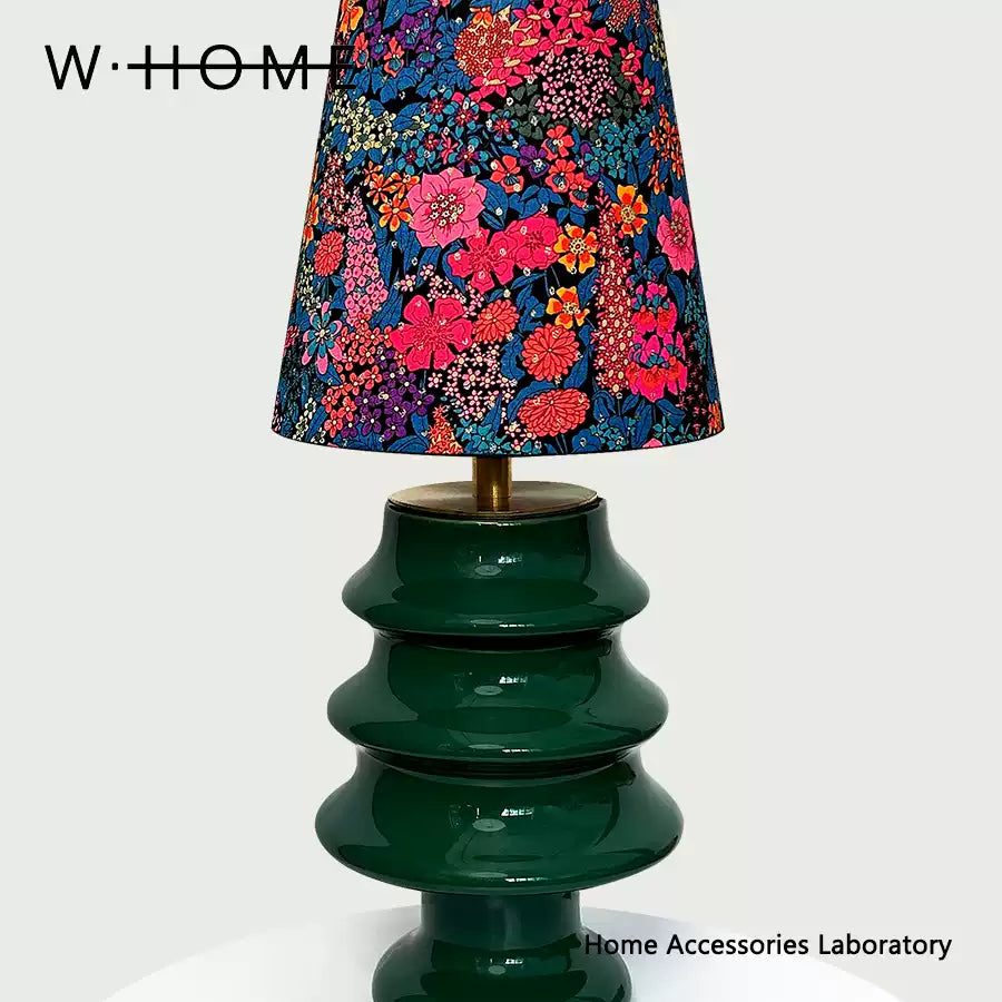Dark Green Christmas Tree Fabric Table Lamp