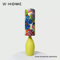Round Yellow Fabric Shade Table Lamp