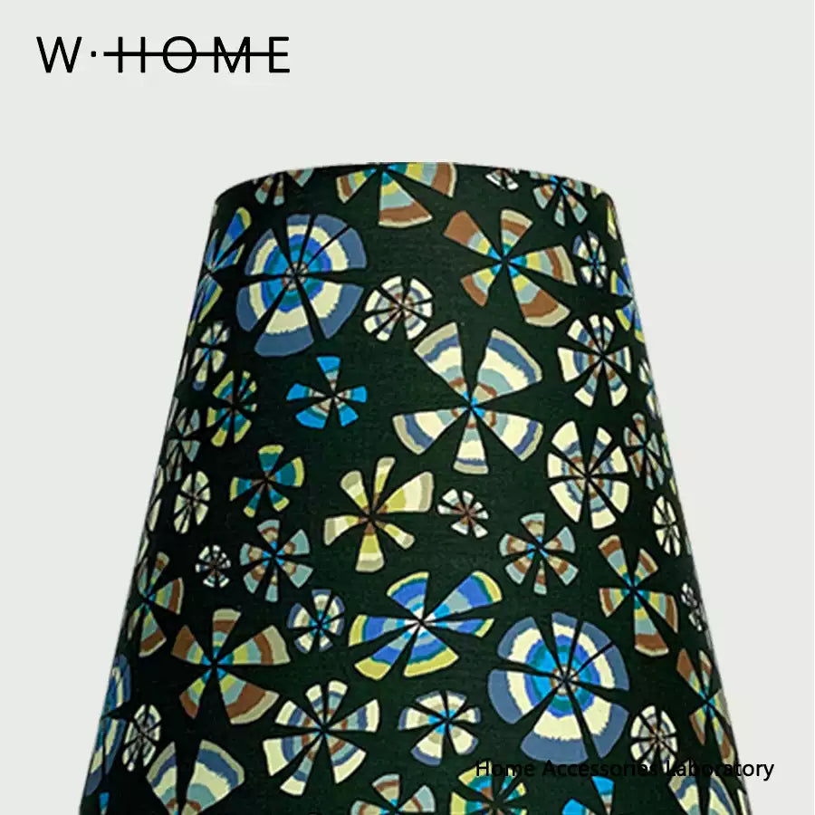 Green Striped Fabric Table Lamp