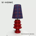 Red Christmas Tree Fabric Shade Table Lamp