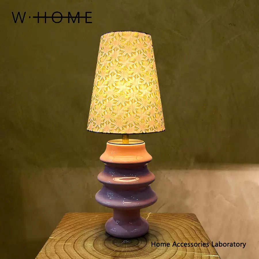 Pink Christmas Tree Fabric Table Lamp