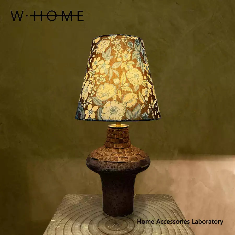 Spinning Top Fabric Shade Table Lamp