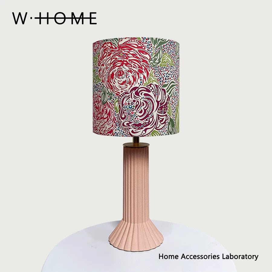 Ruffled Skirt Big Flower Fabric Desk Lamp