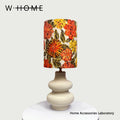Two-Circle Floral Fabric Table Lamp