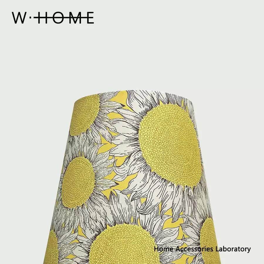 Cylindrical Sunflower Fabric Table Lamp