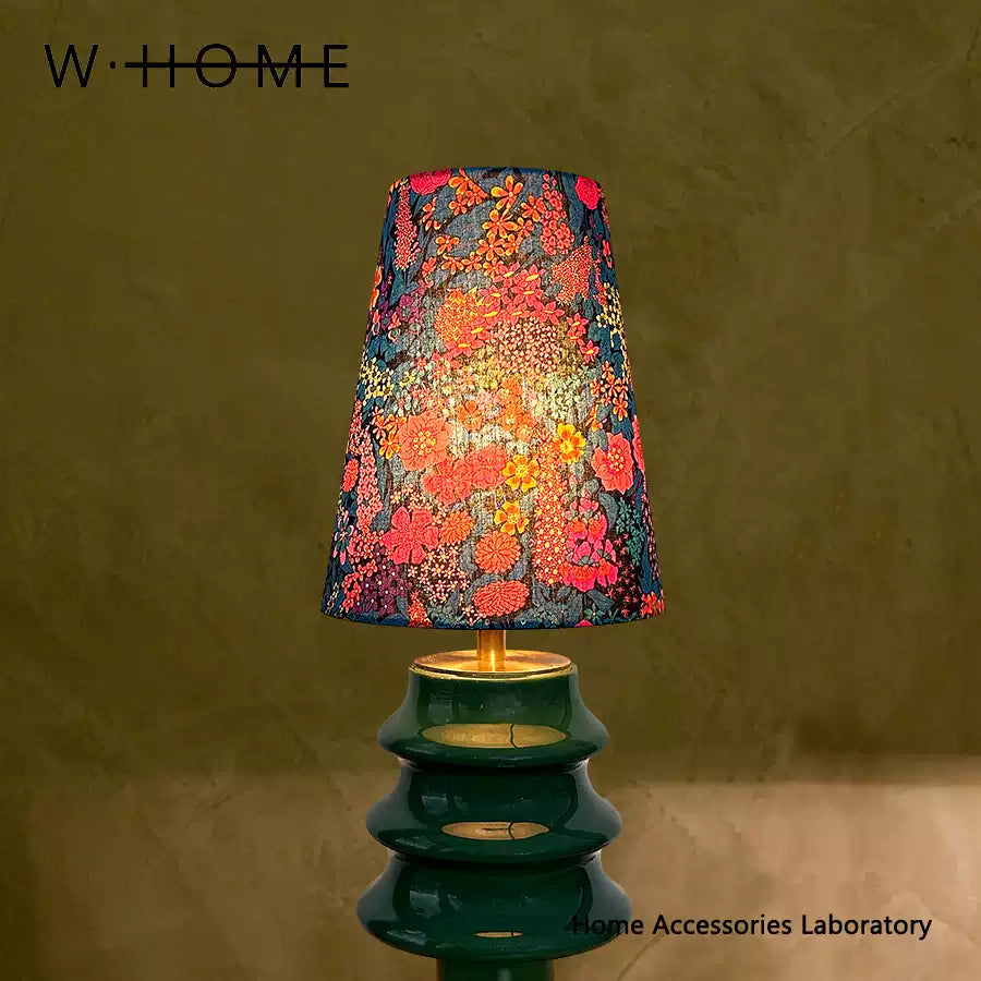 Dark Green Christmas Tree Fabric Table Lamp