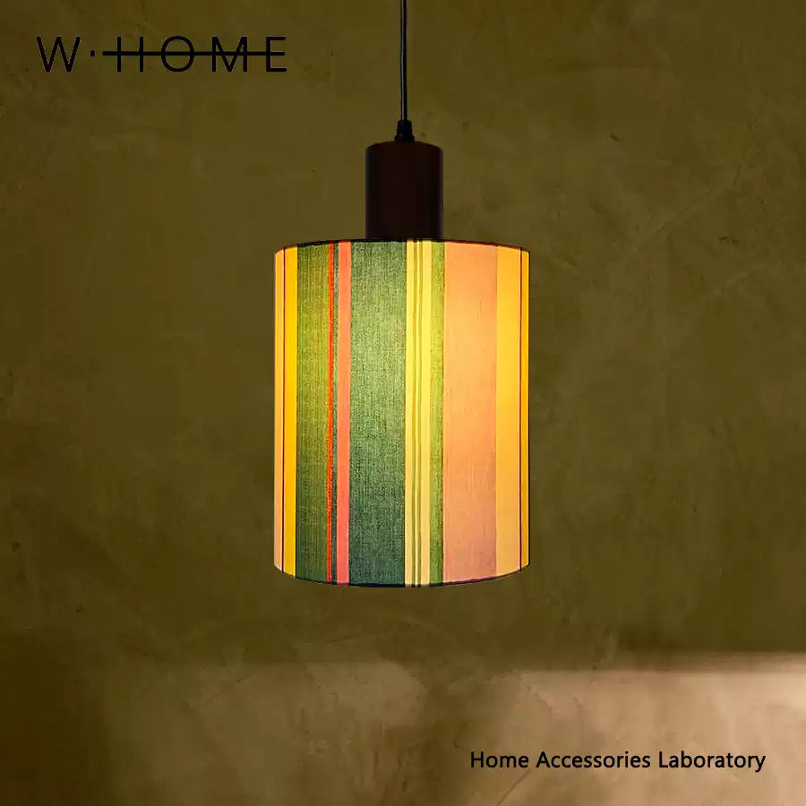 Cylindrical Long Fabric Pendant Light