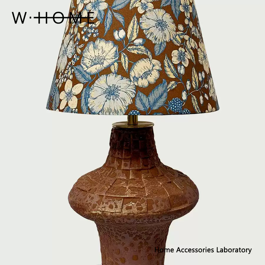 Spinning Top Fabric Shade Table Lamp