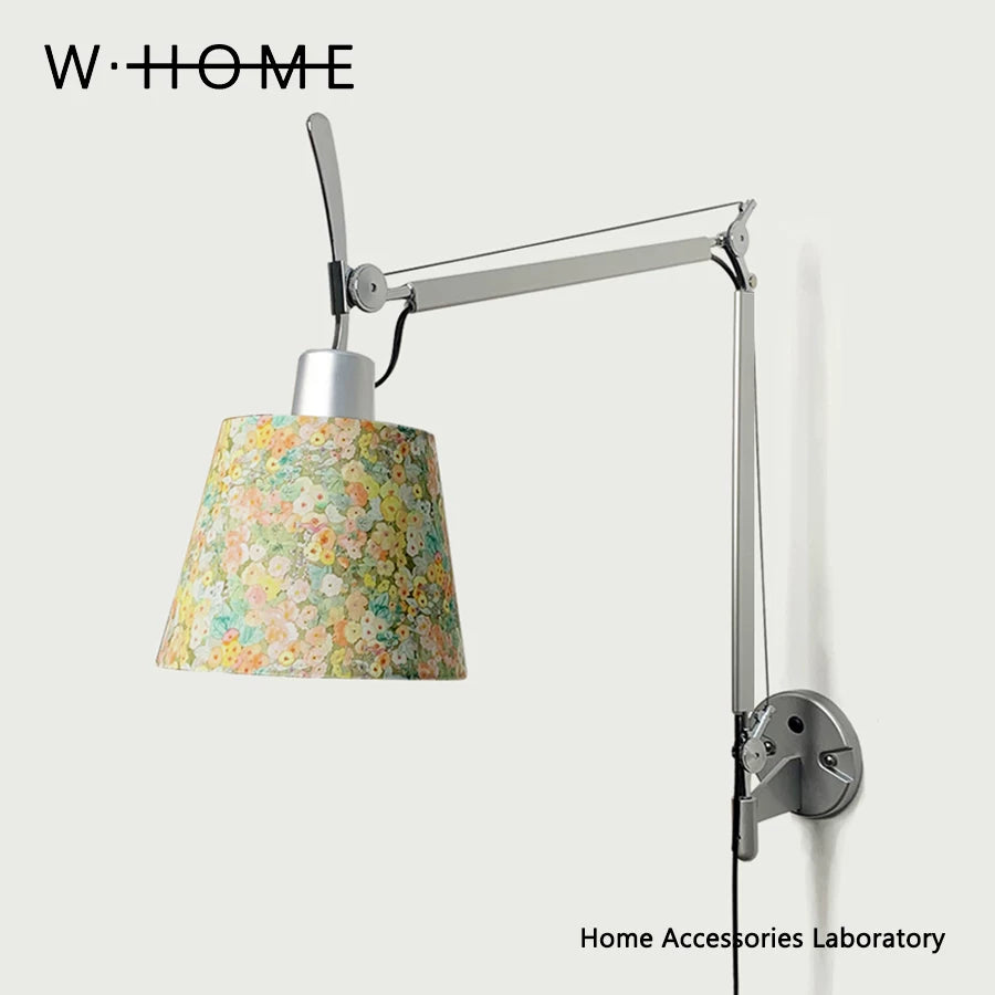 Articulating Swing Arm Fabric Wall Sconce