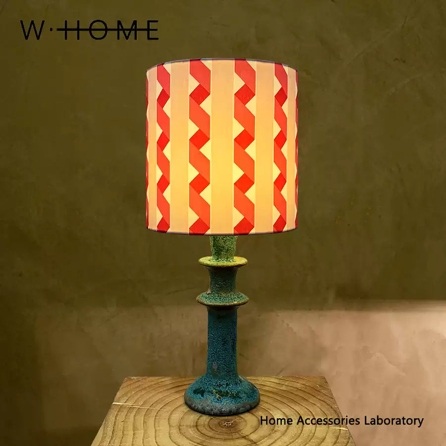 Kiln-Change Green Fabric Table Lamp