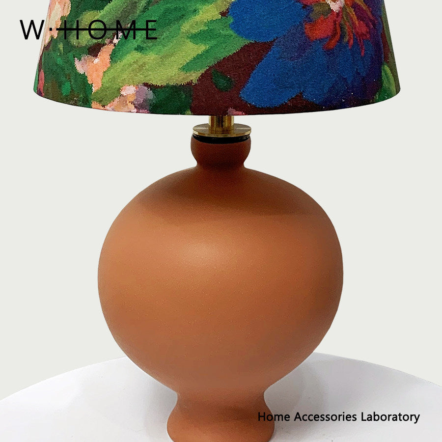 Dusty Rose Fabric Shade Table Lamp