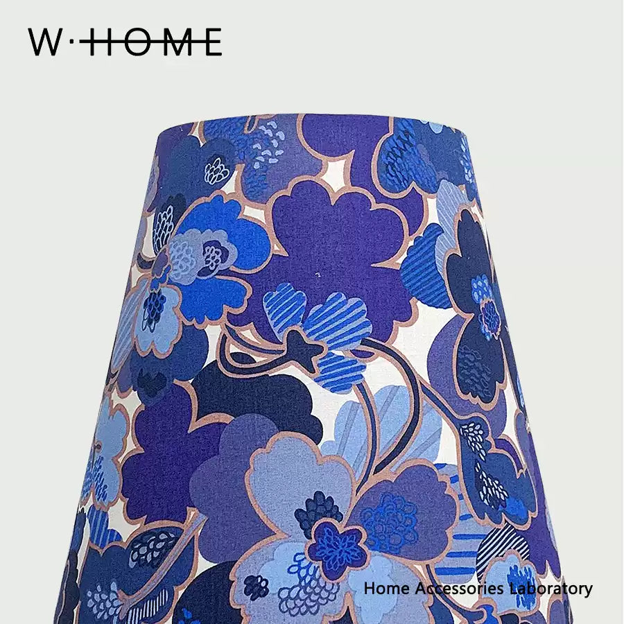 Glaze Blue Fabric Shade Table Lamp