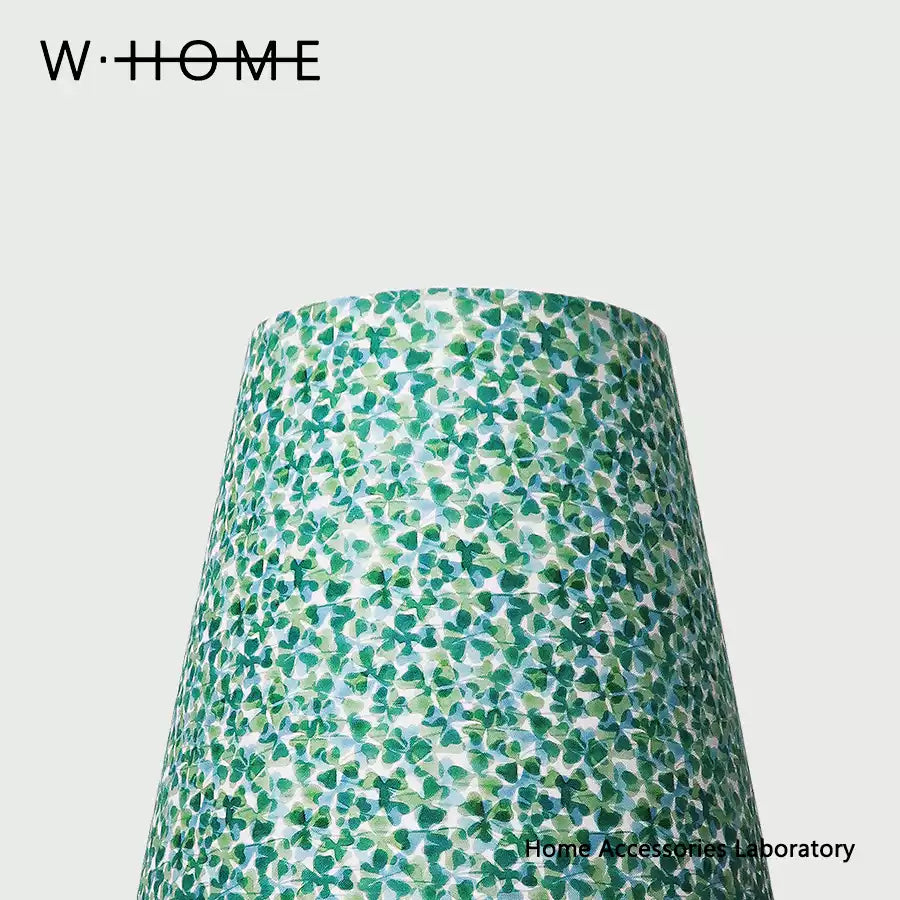 Cylindrical Base Teal Fabric Table Lamp