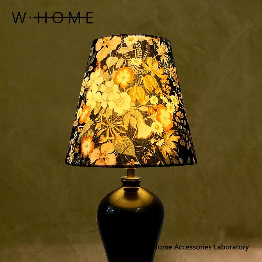 Black Plum Fabric Table Lamp