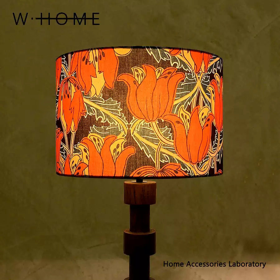Vintage Wood & Fabric Table Lamp