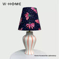 Pink Striped Fabric Table Lamp